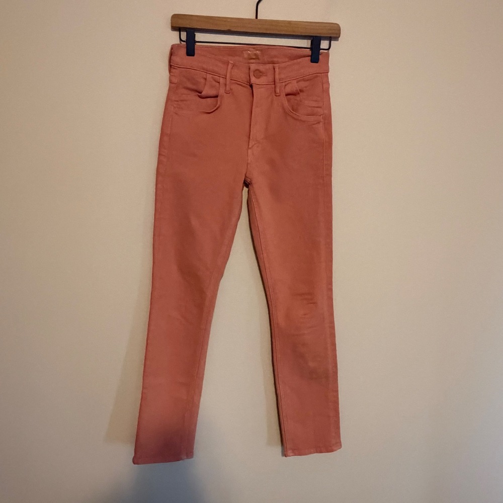 Mother jeans The Stash Mid Rise Dazzler Ankle Second Chance 26 pink casual - Picture 2 of 7